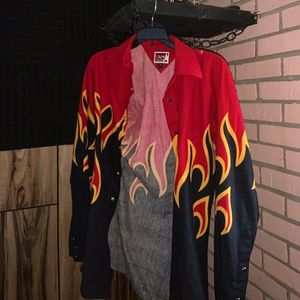 Mens vintage flame shirt